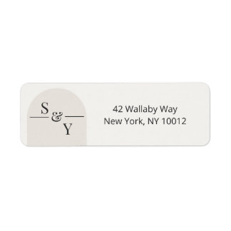 Modern Arch Jewish Wedding Return Address Labels