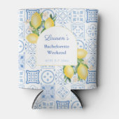 Modern Arch Lemons Bachelorette Party Favoriet Blikjeskoeler (Voorkant)