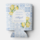 Modern Arch Lemons Bachelorette Party Favoriet Blikjeskoeler (Achterkant)