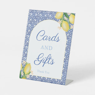 Modern Arch Lemons Kaarten en geschenken Baby show Reclamebord Met Voetstuk