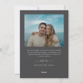 Modern Arch Liefde en Bedankt Pas getrouwd Foto Feestdagenkaart (Achterkant)