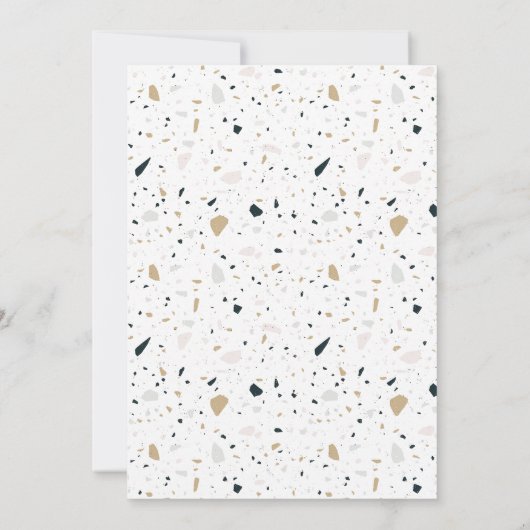 Modern Arch Light Terrazzo Vrijgezellenfeest Kaart (Achterkant)