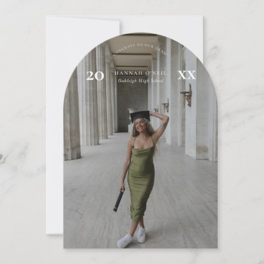 Modern Arch Lijst Afstuderen aangekondigd Kaart (Voorkant)