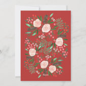 Modern Arch Lijst Bloemen Familie Kerstmis Foto Feestdagenkaart (Achterkant)