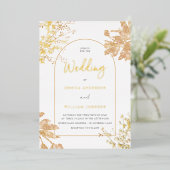 Modern Arch Lijst Folie Uitnodiging (Staand Voorkant)