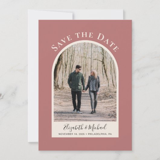 Modern Arch Lijst Foto Save The Date (Voorkant)