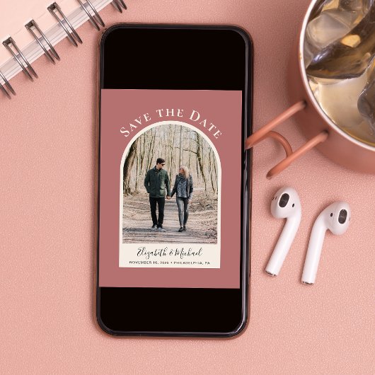 Modern Arch Lijst Foto Save The Date