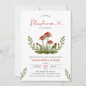 Modern Arch Little Mushroom Baby shower Kaart (Voorkant)