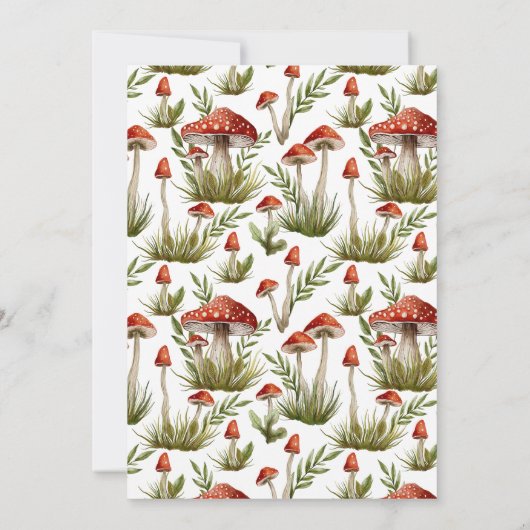 Modern Arch Little Mushroom Baby shower Kaart (Achterkant)