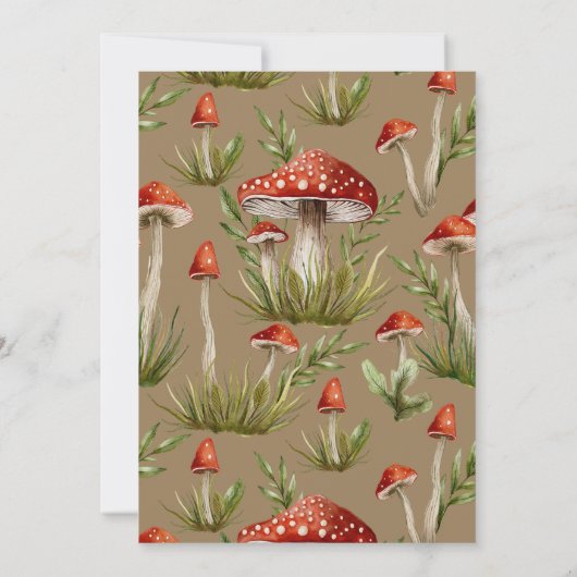 Modern Arch Little Mushroom Baby shower Kaart (Achterkant)