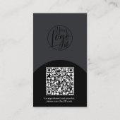 Modern arch makeup black photo qr code logo visitekaartje (Achterkant)