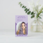 Modern arch makeup purple photo qr code logo visitekaartje (Staand voorkant)