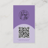 Modern arch makeup purple photo qr code logo visitekaartje (Achterkant)