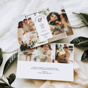 Modern Arch Merry Christmas Photo Holiday Kaart