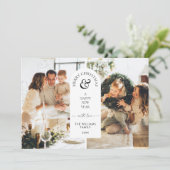 Modern Arch Merry Christmas Photo Holiday Kaart (Staand voorkant)