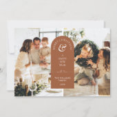 Modern Arch Merry Christmas Photo Holiday Kaart (Voorkant)