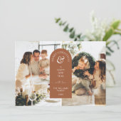 Modern Arch Merry Christmas Photo Holiday Kaart (Staand voorkant)