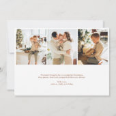 Modern Arch Merry Christmas Photo Holiday Kaart (Achterkant)