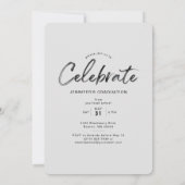 Modern Arch Paarse Afstuderen Aankondiging & (Achterkant)