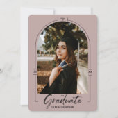 Modern Arch Paarse Afstuderen Aankondiging & (Voorkant)