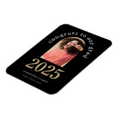 Modern Arch Photo 2024 Afstudeerder Black Aankondi Magneet (Linkerzijde)