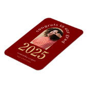 Modern Arch Photo 2024 Afstudeerder Maroon Aankond Magneet (Linkerzijde)