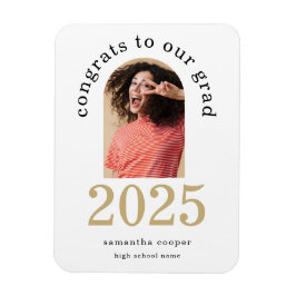 Modern Arch Photo 2024 Afstudeerder White Announce Magneet