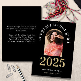 Modern Arch Photo 2025 Afstudeerder Black aangekon Aankondiging