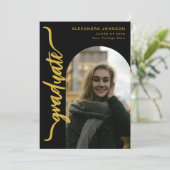 Modern Arch Photo Afstuderen Aankondiging (Staand voorkant)