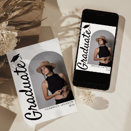 Modern Arch Photo Afstuderen Aankondiging