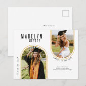 Modern Arch Photo Afstuderen Briefkaart (Voorkant / Achterkant)