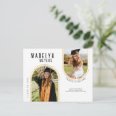 Modern Arch Photo Afstuderen Briefkaart (Staand voorkant)