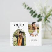 Modern Arch Photo Afstuderen Briefkaart (Staand voorkant)