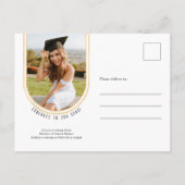 Modern Arch Photo Afstuderen Briefkaart (Achterkant)