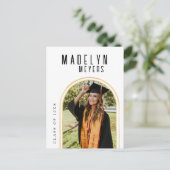 Modern Arch Photo Afstuderen Briefkaart (Staand voorkant)