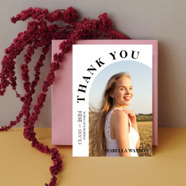 Modern Arch Photo Afstuderen dank u kaart