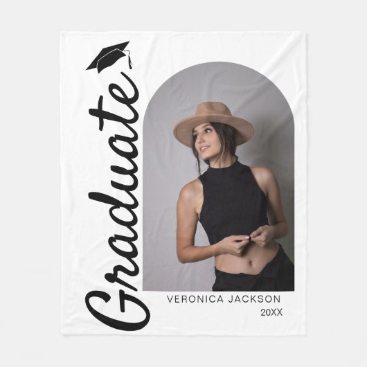 Modern Arch Photo Afstuderen Fleece Deken (Voorkant)