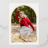 Modern Arch Photo Afstuderen FOLIE Folie Uitnodiging (Voorkant)