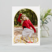 Modern Arch Photo Afstuderen FOLIE Folie Uitnodiging (Staand Voorkant)