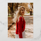 Modern Arch Photo Afstuderen FOLIE Folie Uitnodiging (Achterkant)