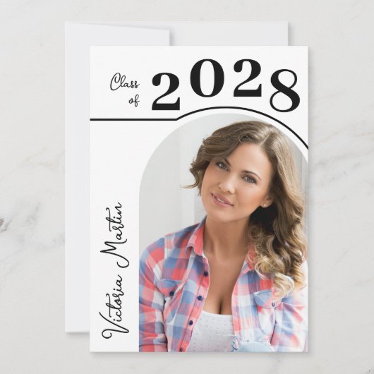 Modern Arch Photo Afstuderen Kaart (Voorkant)