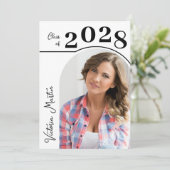 Modern Arch Photo Afstuderen Kaart (Staand voorkant)