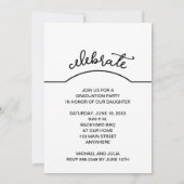 Modern Arch Photo Afstuderen Kaart (Achterkant)