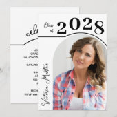 Modern Arch Photo Afstuderen Kaart (Voorkant / Achterkant)