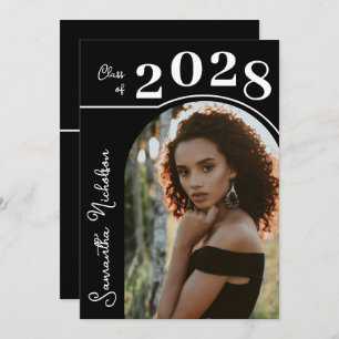 Modern Arch Photo Afstuderen Zwart Kaart