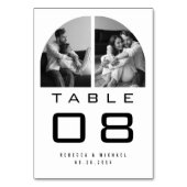 Modern Arch Photo Black and White Wedding Kaart (Voorkant)