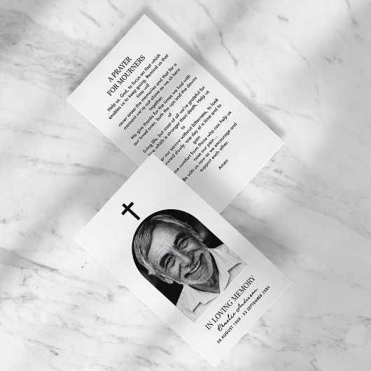 Modern Arch Photo Christelijke gedenkgebed Kaarten Visitekaartje