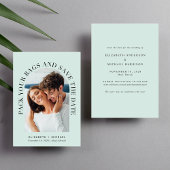 Modern Arch Photo Destination Mint Wedding Save The Date