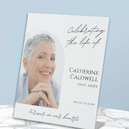 Modern Arch Photo Funeral Welkom voetstuk teken Reclamebord Met Voetstuk