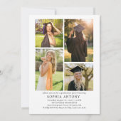 Modern Arch Photo Graduation Party Invitation Kaart (Achterkant)